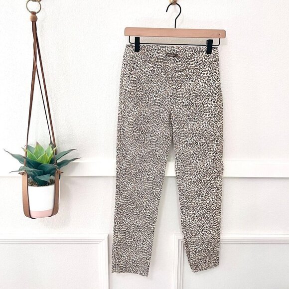J. McLaughlin Leopard Pull On Pants Size 2 - Picture 1 of 6